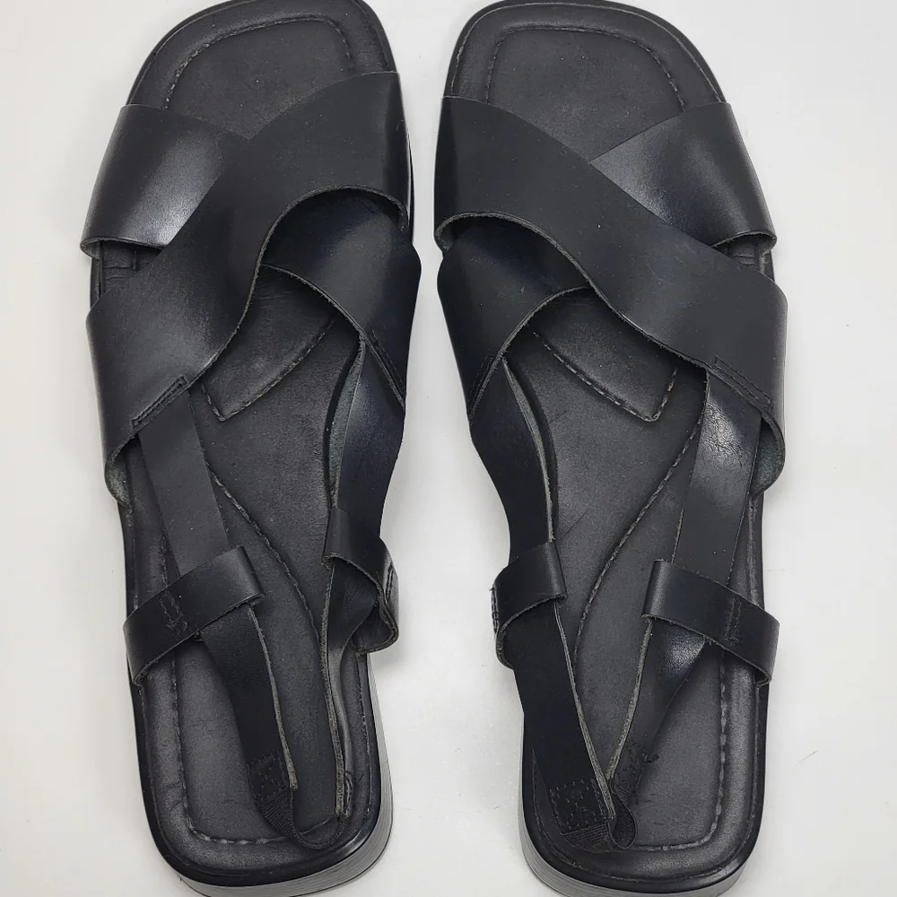 Sleek Black Women's Sandals - Picture 3 of 5